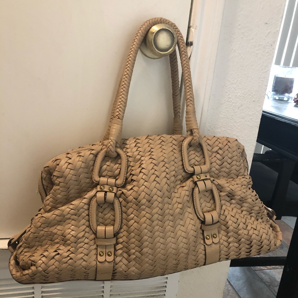 Cole Haan Woven Leather Satchel